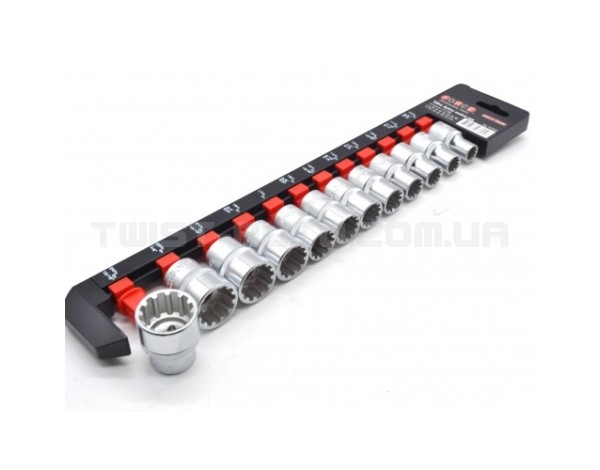 Набір головок 1/2" Spline 12 пр. (10-24 мм) FORCE 4124Q