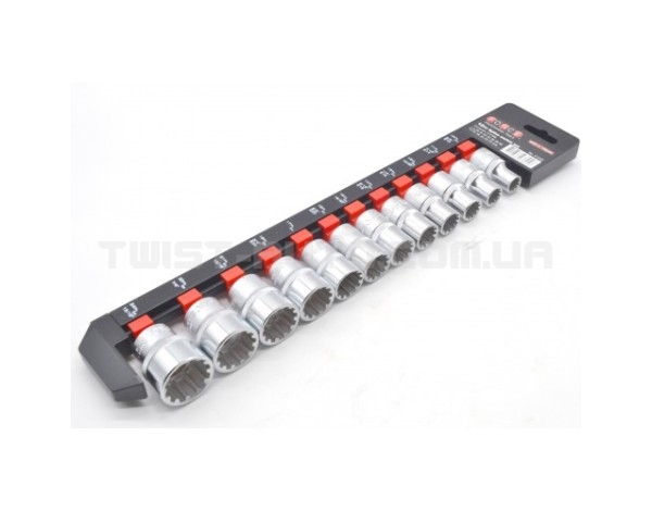 Набір головок 1/2" Spline 12 пр. (10-24 мм) FORCE 4124Q