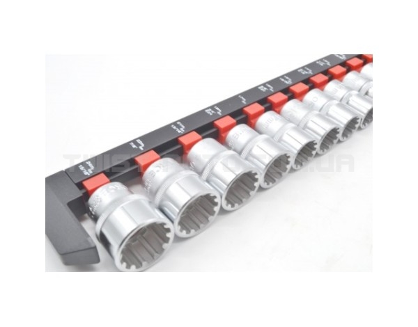 Набір головок 1/2" Spline 12 пр. (10-24 мм) FORCE 4124Q