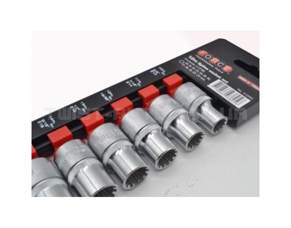 Набір головок 1/2" Spline 12 пр. (10-24 мм) FORCE 4124Q