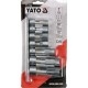 Набір з 7 спеціальних розрізних головок 3/8 ”і 1/2” з розмірами від 10 до 19мм YATO YT-17508