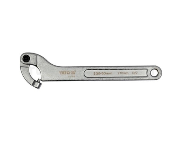 Ключ для шліцевих гайок з круглим штифтом M=35-50 мм YATO, L=210 мм YT-01676