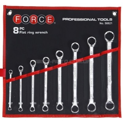 Набір ключів накидних 8 пр. (6-22 мм) FORCE 50821