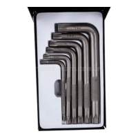Набор ключей Torx Г-обр. 6 пр. (Т25-Т55) в металлическом кейсе  FORCE 5502