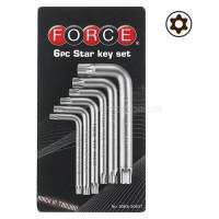 Набір ключів Torx Г-обр. з отвором 6 пр. (Т40Н-Т60Н) FORCE 5063T Набір ключів Torx Г-обр. з отвором 6 пр. (Т40Н-Т60Н) FORCE 5063T