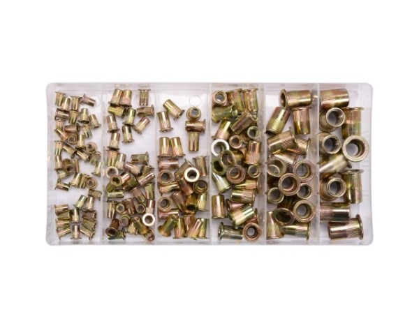 Набір різьбових заклепок (нитогайок) сталевих М3-М10 150шт Yato YT-36481