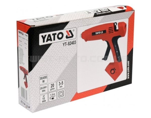 Високопродуктивний клейовий пістолет 11мм 450 Вт YATO YT-82403