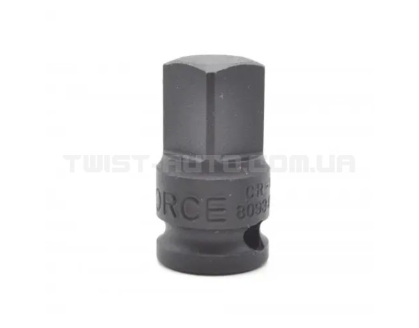 Адаптер ударний 1/4"(F) x 3/8"(M) L=26 мм FORCE 80923MPB