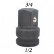 Адаптер ударний 1/2" (Мама) x 3/4" (Тато) L=48 мм FORCE 80946MPB