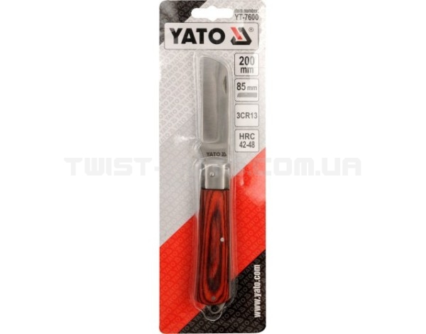 Ніж складаний, довжина: 200мм YATO YT-7600