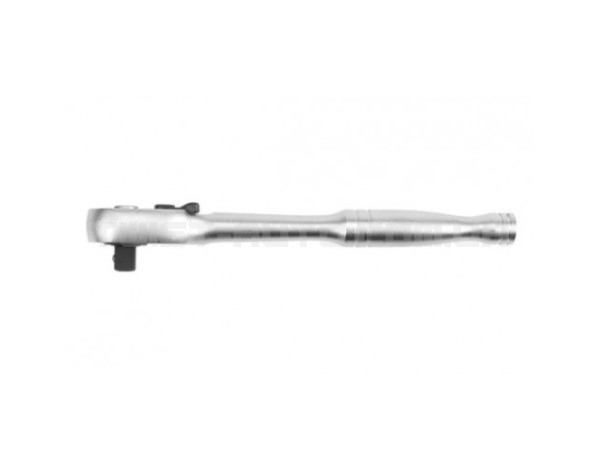 Тріскачка пряма з металевою ручкою, квадрат: 1/4", довжина: 125мм, 72 зуби