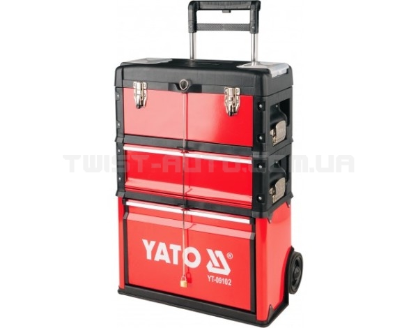 Ящик инструментальный на колесах, металлический YATO YT-09102 - YT-09102