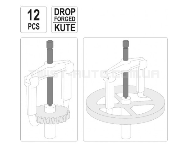 Набір знімачів американського типу 12пр. YATO YT-25105