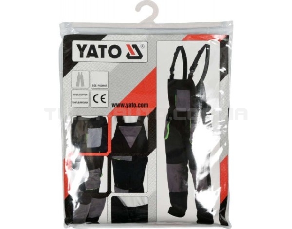 Напівкомбінезон робочий YATO, розмір L/XL, 100% - бавовна Напівкомбінезон робочий YATO, розмір L/XL, 100% - бавовна