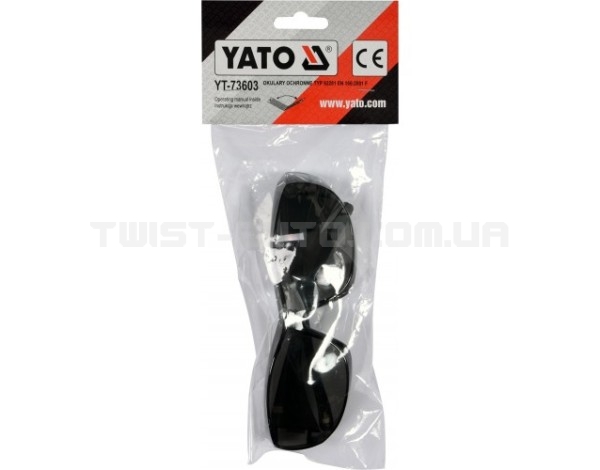 Очки защитные закрытые, затемненные YATO YT-73603 - YT-73603