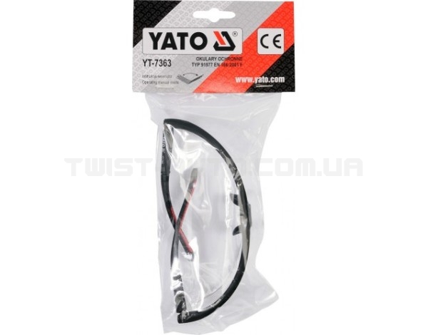 Очки защитные открытого типа, прозрачные YATO YT-7363 - YT-7363