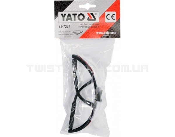 Очки защитные открытого типа, прозрачные YATO YT-7367 - YT-7367