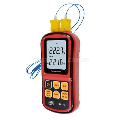 Термометр цифровий двоканальний -250-1767 ° C BENETECH GM1312