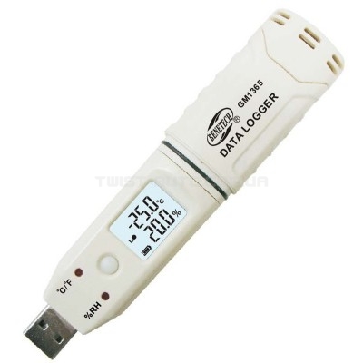Реєстратор вологості та температури (даталоггер) USB, 0-100%, -30-80°C BENETECH GM1365