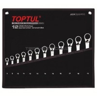 Набор ключей трещоточных реверсивных TOPTUL 8-19мм в чехле 12ед. GPAQ1203 Набор ключей трещоточных реверсивных TOPTUL 8-19мм в чехле 12ед. GPAQ1203