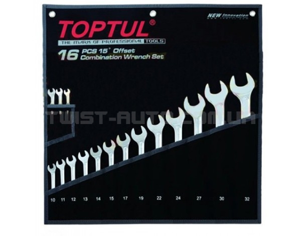 Набір ключів рожково-накидних TOPTUL 16 шт. 7-32 Hi-Performance GPAX1601