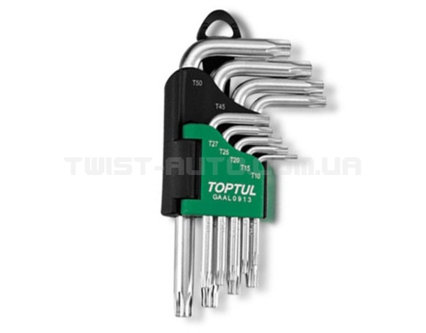 Набор ключей TORX Г-обр. TOPTUL T10-T50 9ед. GAAL0913