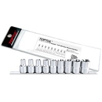 Набір головок TORX на планці TOPTUL 1/2" E10-E24 9од. GAAG0901 Набір головок TORX на планці TOPTUL 1/2" E10-E24 9од. GAAG0901