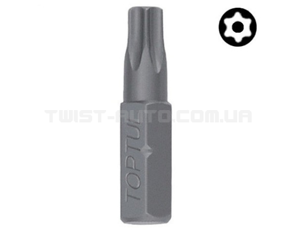 Біта TORX з отвором TOPTUL 1/4" 25мм T20 FSGA0820