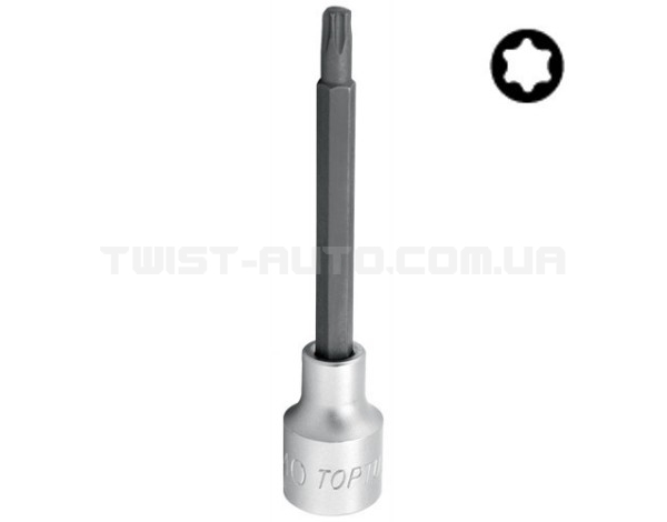 Бита с торцевой головкой TORX TOPTUL T55 L140мм 1/2" с отверстием BCVA1655