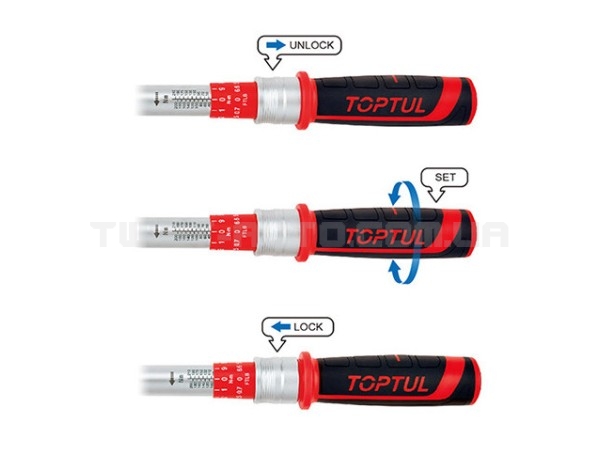 Динамометрический ключ TOPTUL 1/2"x580мм 70-350Nm ANBV1635