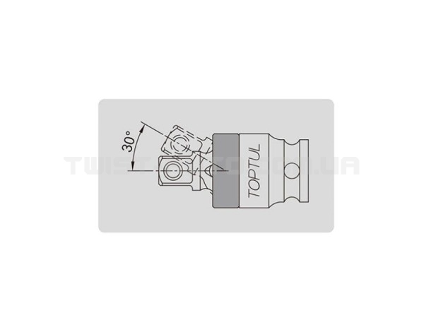 Кардан ударний 3/8" TOPTUL посилений KACN120B