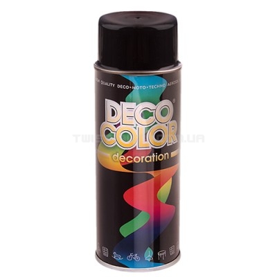 Deco Color Фарба аероз. 400ml Decoration/чорний мат