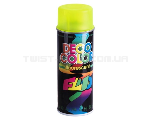 Deco Color Краска аэроз. 400ml Decoration флуоресцентная/желтая
