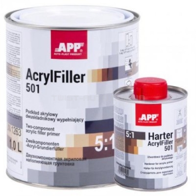 APP Грунт акриловый 2K HS Acrylfiller 5:1 из утв., серый 1l+0.2l