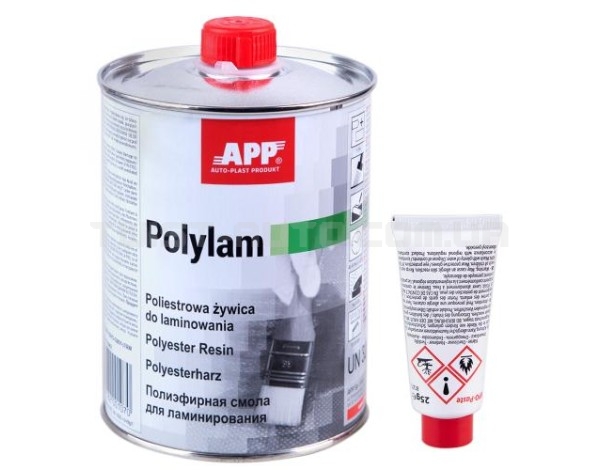 APP Смола (полиэстрова) для ламiнування APP Polylam з затв. 975g +25g