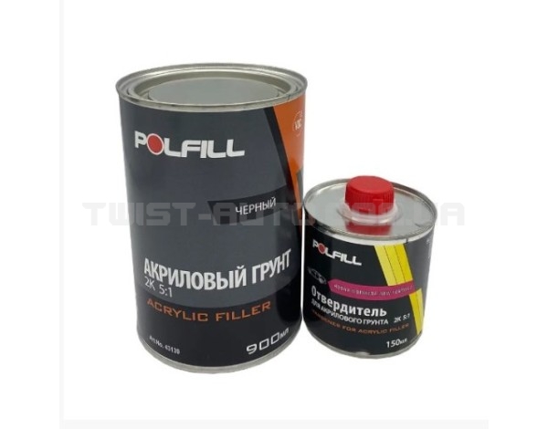 Polfill Почва акриловая Polfill 5:1 Eco 0.75l черный+зат.0,15l