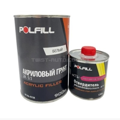 Polfill Грунт акриловий Polfill 5:1 Eco 0.75l білий+зат.0,15l