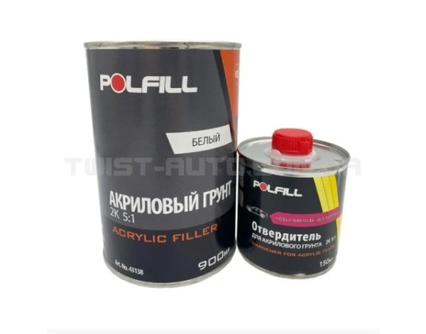 Polfill Грунт акриловий Polfill 5:1 Eco 0.75l білий+зат.0,15l