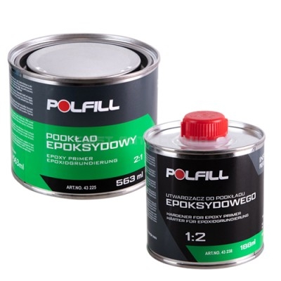 Polfill Почва эпоксидная Polfill 2:1 "мокрый по мокрому" 0.375l + затверд.188ml, серый