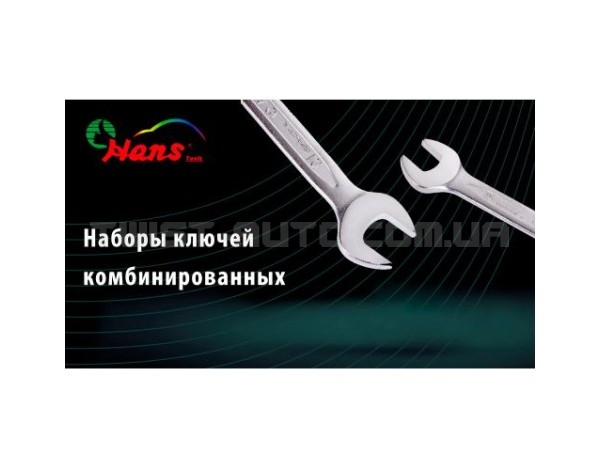 Набор ключей комбинированных 6-24 мм 16 пред. металл кейс (16616MI) HANS