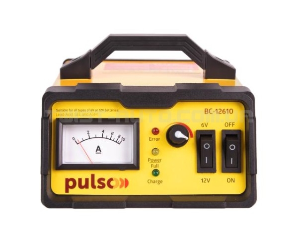 Зарядное устройство PULSO BC-12610 6-12V/0-10A/5-120AHR/LED-Ампер./Импульсное