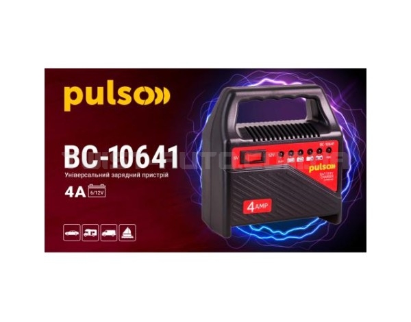 Зарядное устройство для PULSO BC-10641 6&12V/4A/10-60AHR/светодиодн.индик.