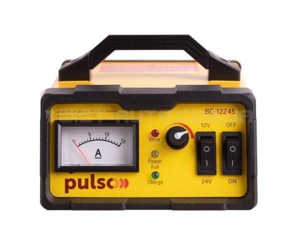 Зарядное устройство PULSO BC-12245 12-24V/0-15A/5-190AHR/LED-Ампер./Импульсное