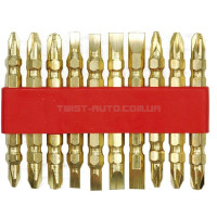 Насадка викруткова двостороння VOREL: PH2 x 60 мм, GOLD. Cr-V. 10 (Шт/Уп.) [25/100] - 66112