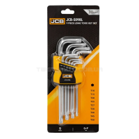 Haбіp Г-подіб. ключів подовжених TORX 9 пр. (T10-T50) JCB Tools JCB-5098L Haбіp Г-подіб. ключів подовжених TORX 9 пр. (T10-T50) JCB Tools JCB-5098L