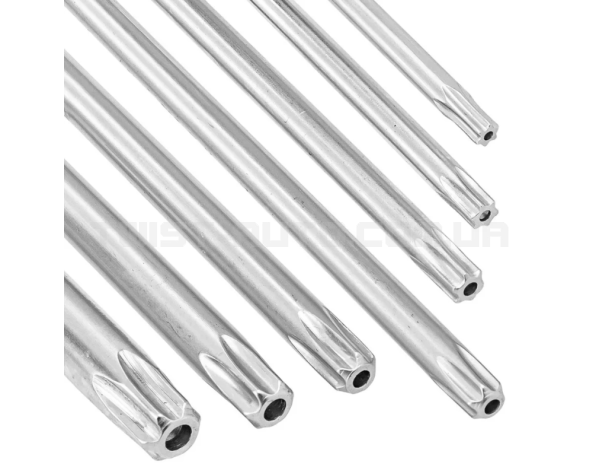 Haбіp Г-подіб. ключів подовжених з отвором TORX 7 од. (T10H-T40H) JCB Tools JCB-5071TL
