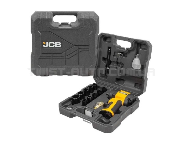 Гайковерт пневматичний ударинй 1/2" (з комплектом головок) JCB Tools JCB-RP9515 KIT Гайковерт пневматичний ударинй 1/2" (з комплектом головок) JCB Tools JCB-RP9515 KIT