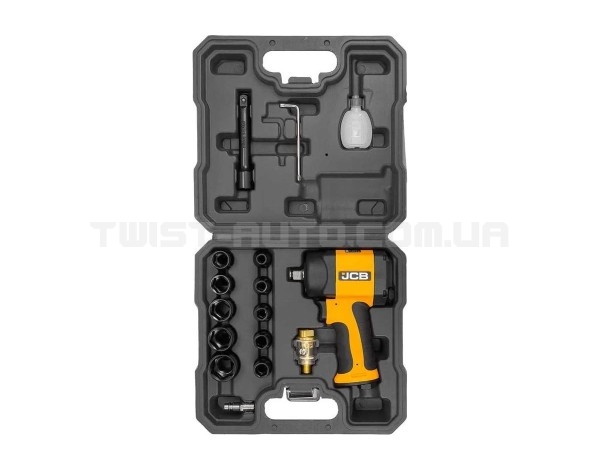 Гайковерт пневматичний ударинй 1/2" (з комплектом головок) JCB Tools JCB-RP9515 KIT Гайковерт пневматичний ударинй 1/2" (з комплектом головок) JCB Tools JCB-RP9515 KIT