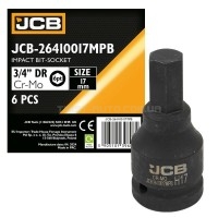 Головка-біта ударна HEX 3/4" 17 мм JCB Tools JCB-26410017MPB