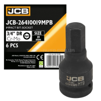 Головка-біта ударна HEX 3/4" 19 мм JCB Tools JCB-26410019MPB